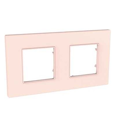 MGU4.704.37 Unica Quadro Pearl, krycí rámeček, dvojnásobný, H71/V71, salmon, Schneider Electric