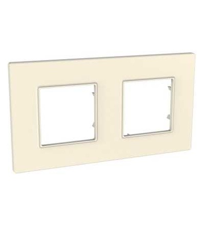 MGU4.704.35 Unica Quadro Pearl, krycí rámeček, dvojnásobný, H71/V71, pearl, Schneider Electric
