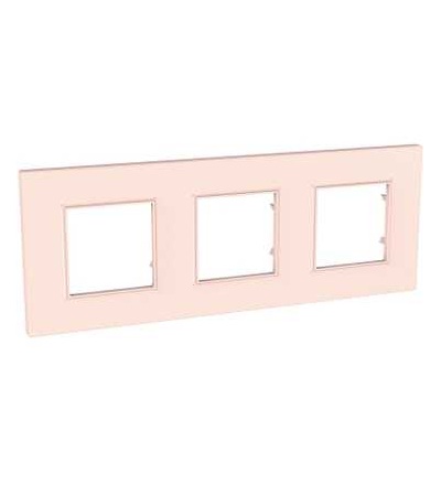 MGU4.706.37 Unica Quadro Pearl, krycí rámeček, trojnásobný, H71/V71, salmon, Schneider Electric