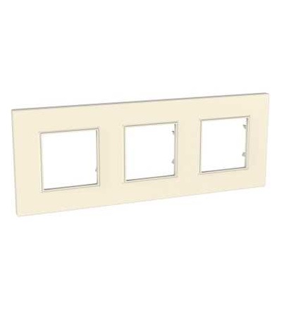 MGU4.706.35 Unica Quadro Pearl, krycí rámeček, trojnásobný, H71, pearl, Schneider Electric