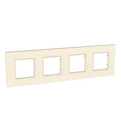 MGU4.708.35 Unica Quadro Pearl, krycí rámeček, čtyřnásobný, H71/V71, pearl, Schneider Electric