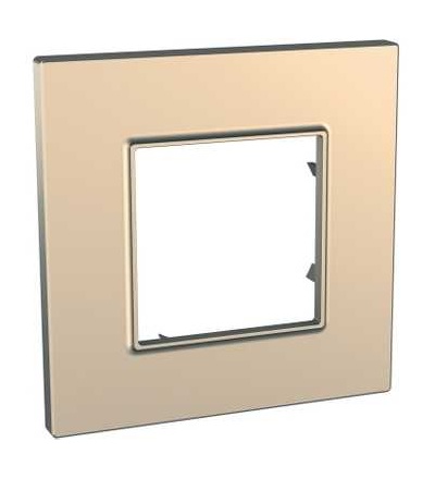 MGU6.702.56 Unica Quadro Metallized, krycí rámeček, jednonásobný, copper, Schneider Electric