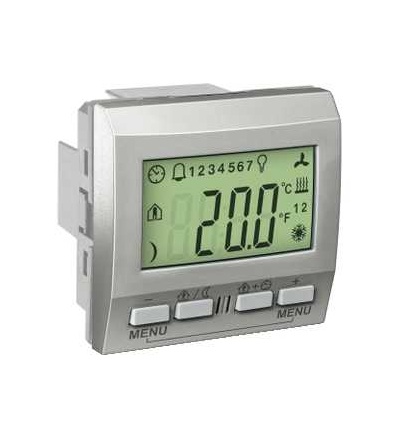 MGU3.534.30 KNX Unica TOP regulátor teploty místnosti s displejem, alu, Schneider Electric