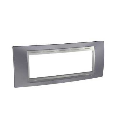 MGU66.106.097 Unica Top, krycí rámeček, 6mod., metal grey/aluminium, Schneider Electric